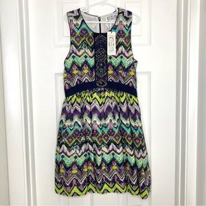 APHORISM Printed Sleeveless Tank Style Dress